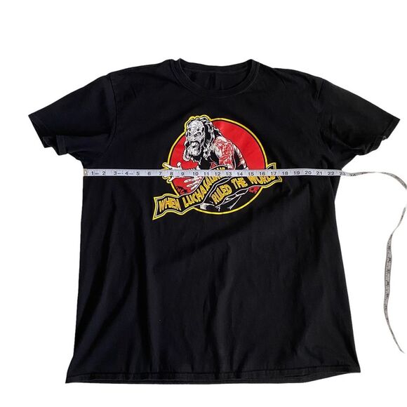Wrestling Tee AEW When Luchasaurus Ruled the World Austin Matelson Black Sz XL - Picture 5 of 7
